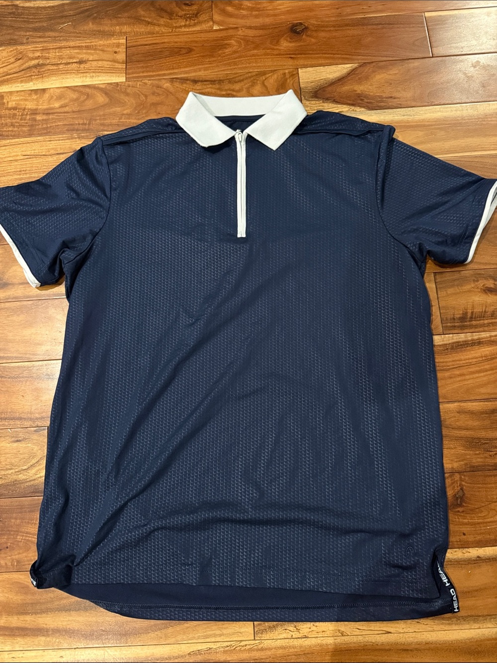 Head Golf Men's Navy Short-Sleeve Polo with White Trim